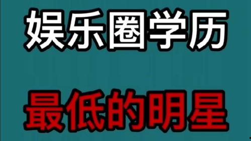 娱乐圈的学历最低,逆袭之路令人惊叹